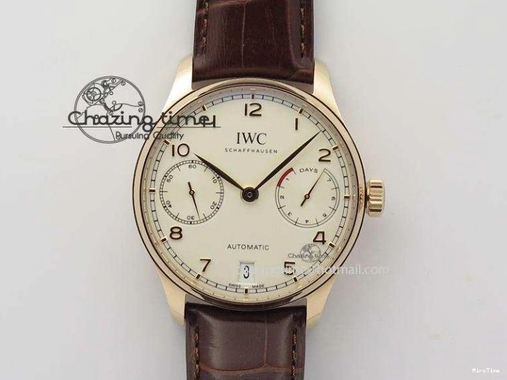 MIROTIME 0520 Elegant Portuguese IW371615 ZF 1:1 Best Edition SS Green Dial on Black Leather Strap A96355 V 7081